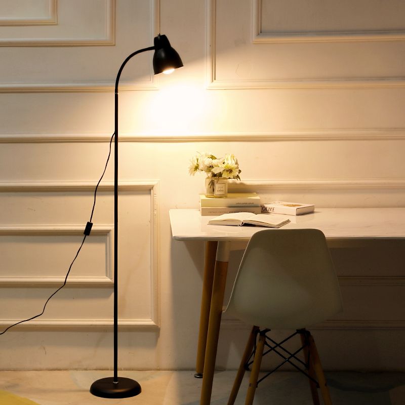 Macaron Bell Tarea Lámpara de piso Metal 1 Light Kids Light Standing Light
