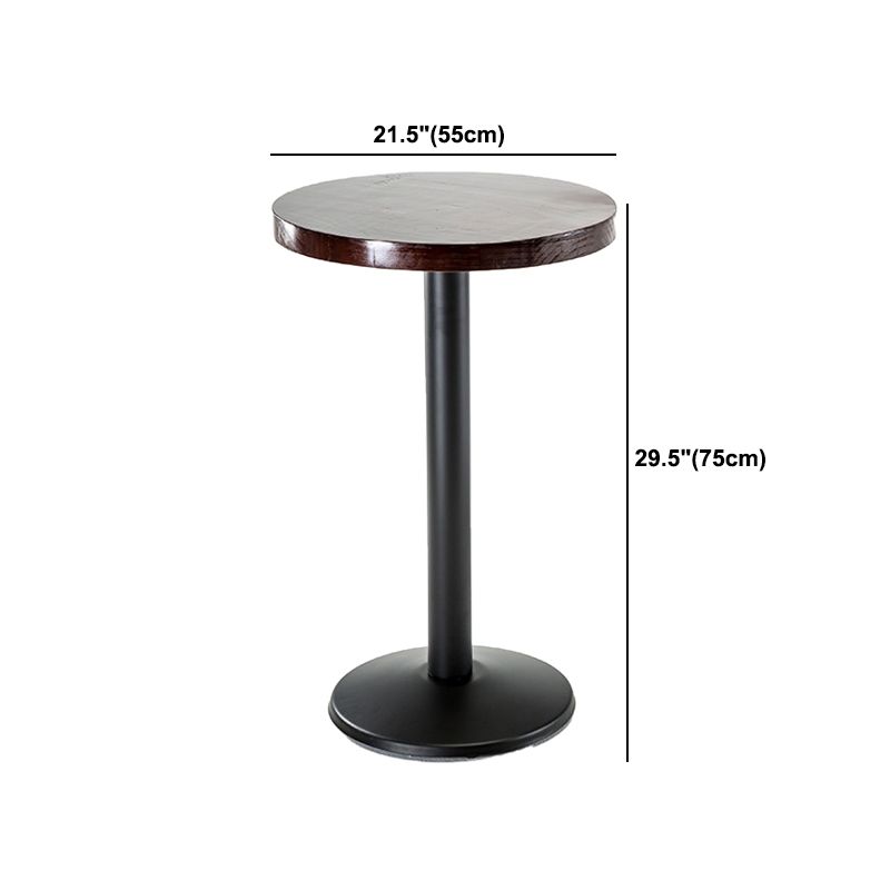 Industrial 1/2/3 Pieces Solid Wood Bar Table Set Round Counter Set for Home Use