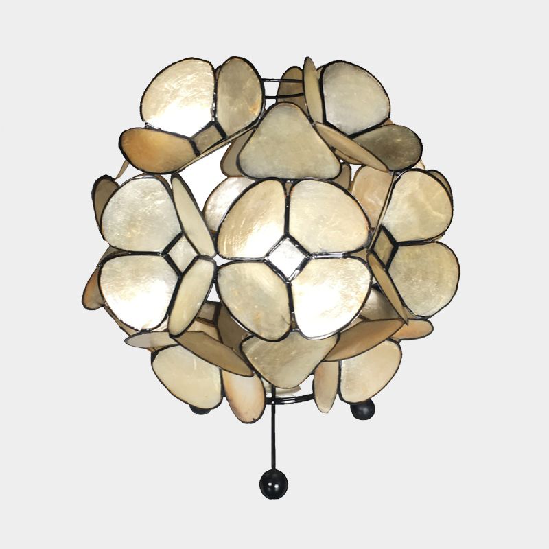 Lampe de nuit en acrylique LED moderniste en fleur en or avec trépied en fer noir