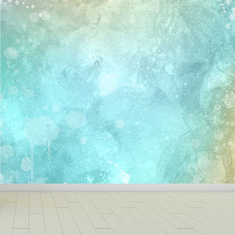 Watercolor Pattern Mural Wallpaper Soft Color Contemporary Wall Covering for Living Room