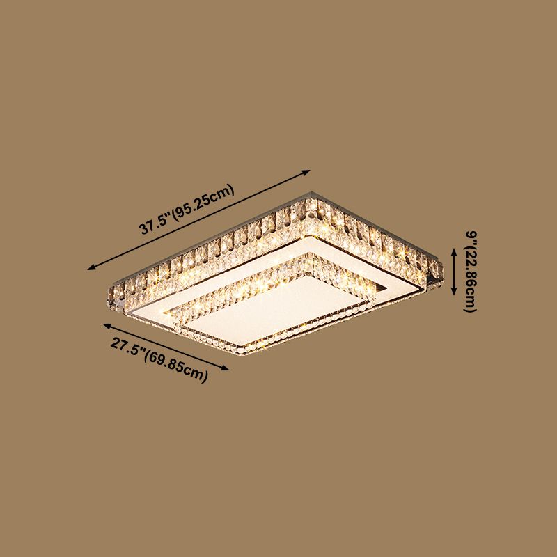 Lampade da incasso in metallo Lampade moderne da soffitto per camera da letto con paralume in cristallo