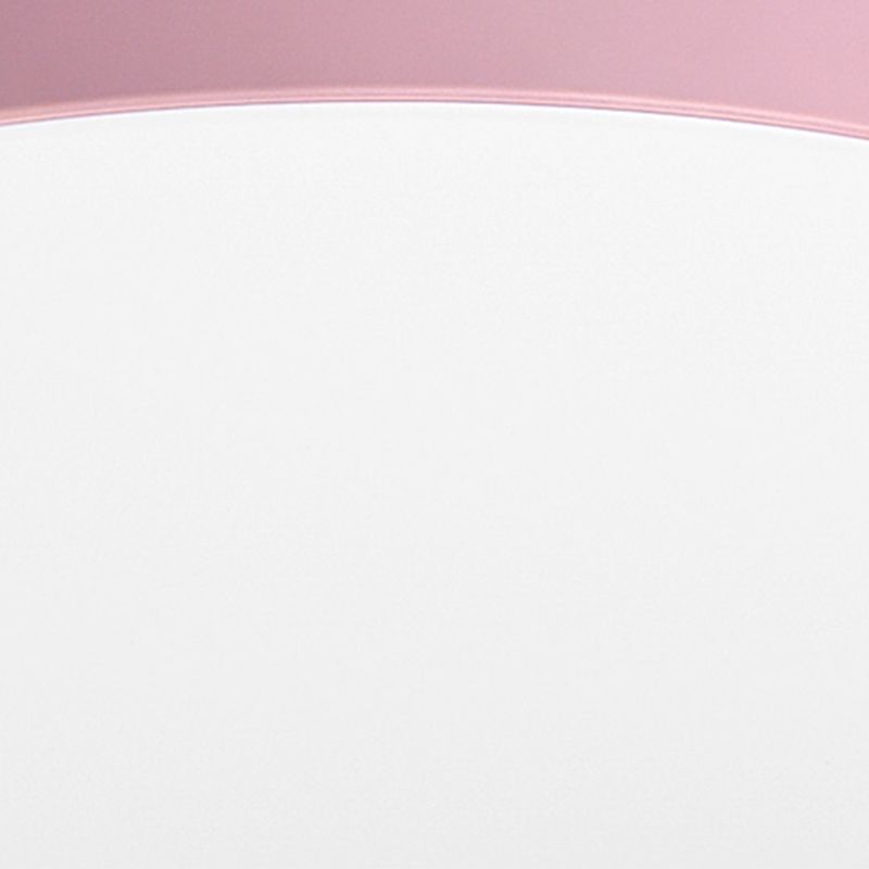 Round Shape LED Ceiling Lamp Macaroon Modern Simple Style Iron 1 Light Flush Mount for Bedroom Aisle