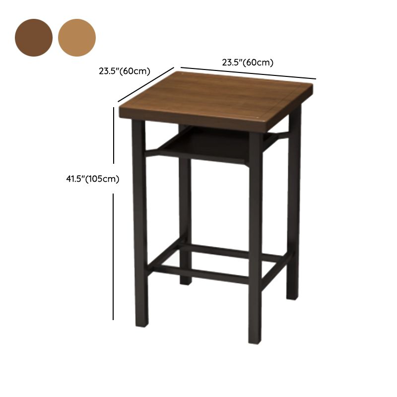 Modern 1/2/5 Pieces Bar Table Set Pine Wood Counter Table with High Stools