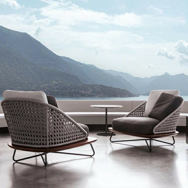 Tropical Outdoor Patio Sofa Water Resistant Outdoor Patio Sofa with Cushions