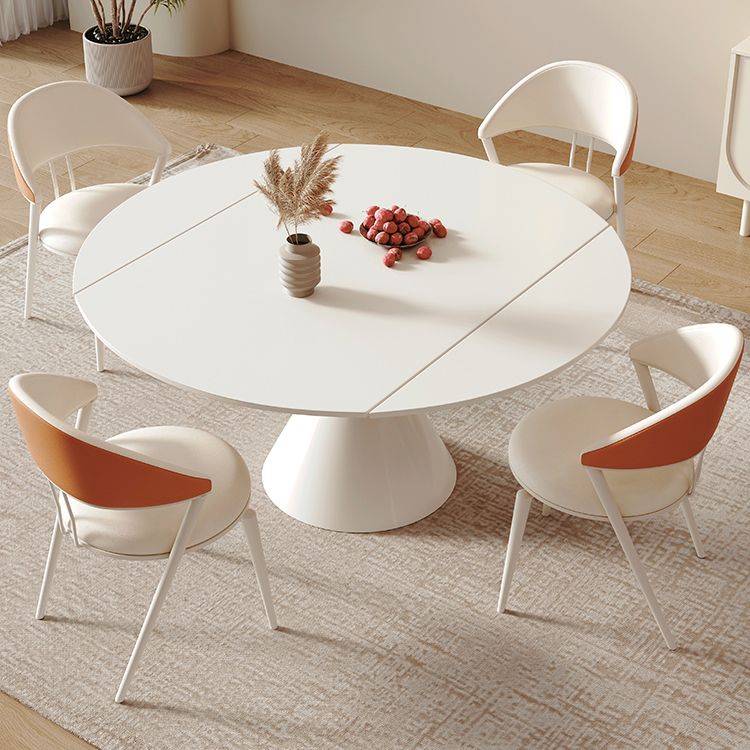 Contemporary Extendable Sintered Stone Top Dining Table with Chairs