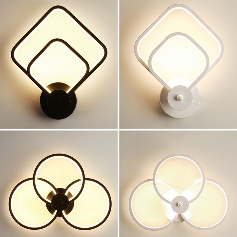 Accesorio de iluminación de pared geométrica de estilo nórdico LLUACIÓN MUNTA MONTAJE DEL ALMENTO DEL DORMITOR METAL