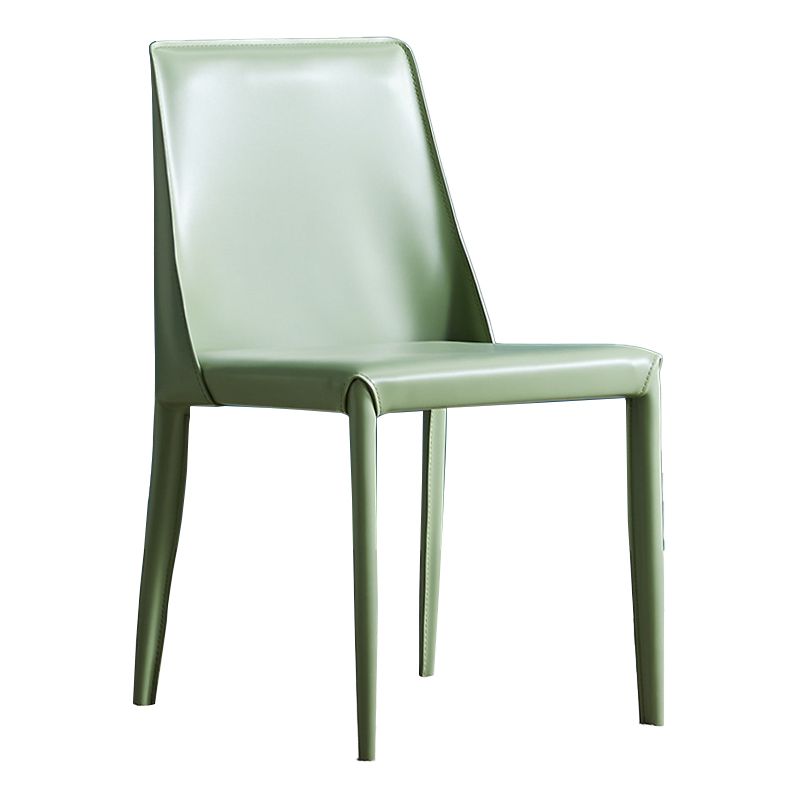 Silla lateral de restaurante de cuero estilo silla de montar con acabado mate Silla de comedor Parsons (juego de 2)