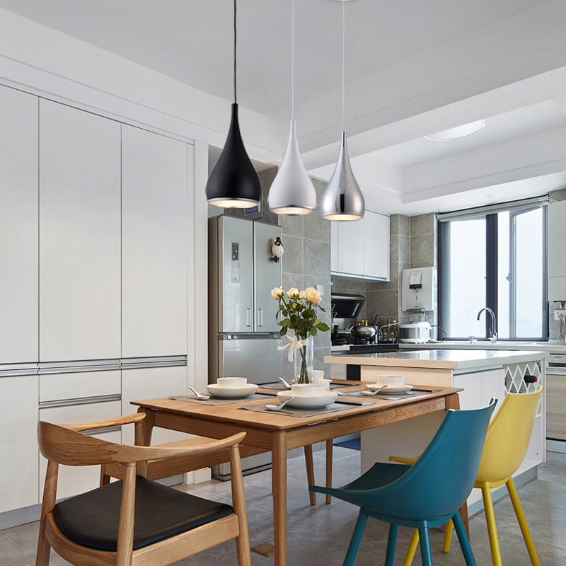 Minimalist Teardrop Pendant Ceiling Light Metal Dinning Room Hanging Ceiling Light