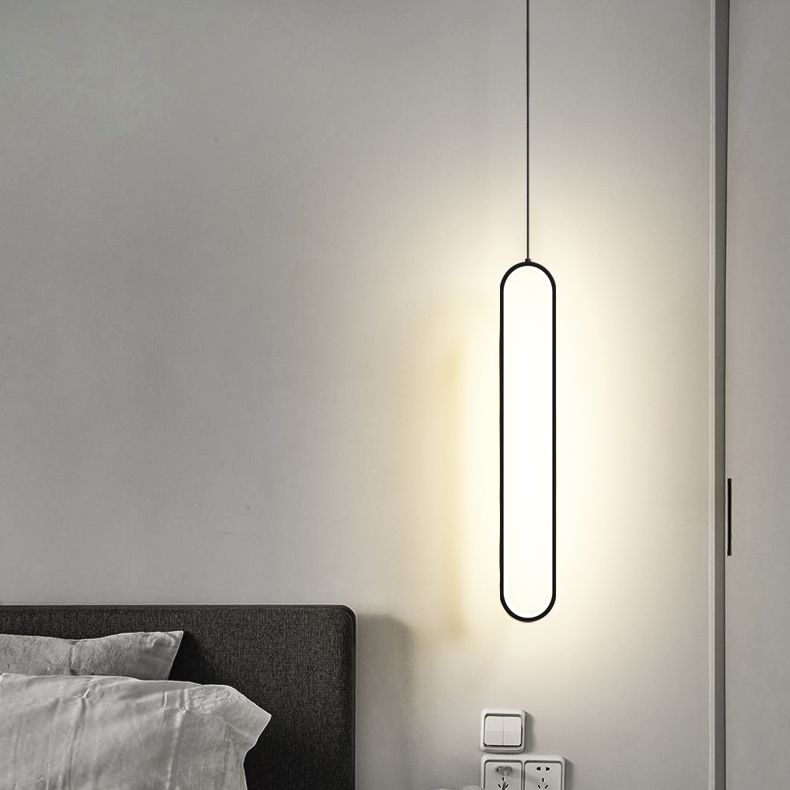 LED créatif moderne LED suspendu lampe en aluminium linéaire Lumière avec une teinte acrylique