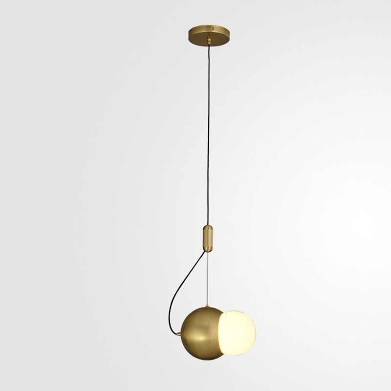 Messing kleine hanglampverlichting postmodern metalen ophanging licht voor woonkamer