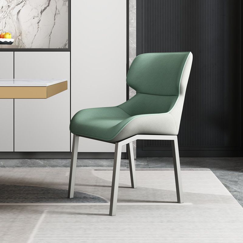 Contemporary Metal Dining Room Armless chairs Wingback Side Chair for Home Use