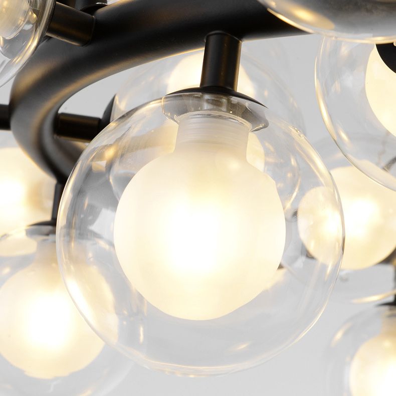 Contemporary Circular Chandelier Lights Glass Pendant Ceiling Lights for Living Room