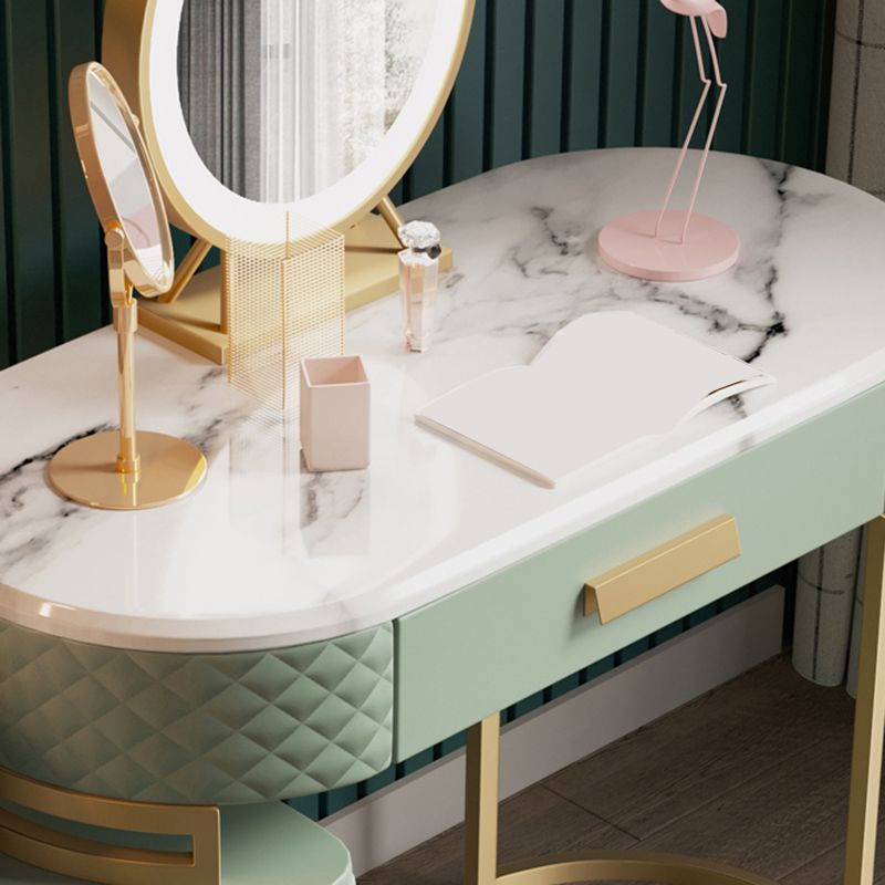 3 Storage Drawers Vanity Set Luxurious Mirrored Make-up Vanity