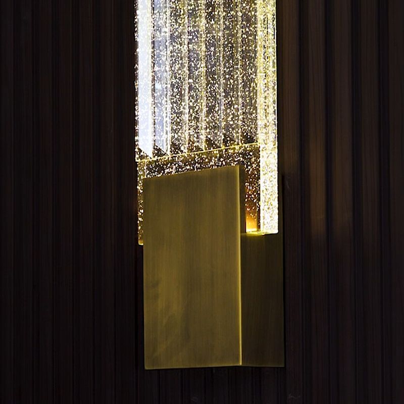 Postmodern Crystal Wall Sconce Golden Wall Mounted Lights Fixture for Bedroom