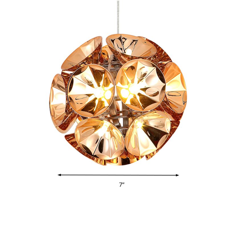 Kugelanhänger Leuchte Modernismus Metall Chrom/Gold LED Hanging Deckenlicht in Weiß/warm, 7 "/11" Dia
