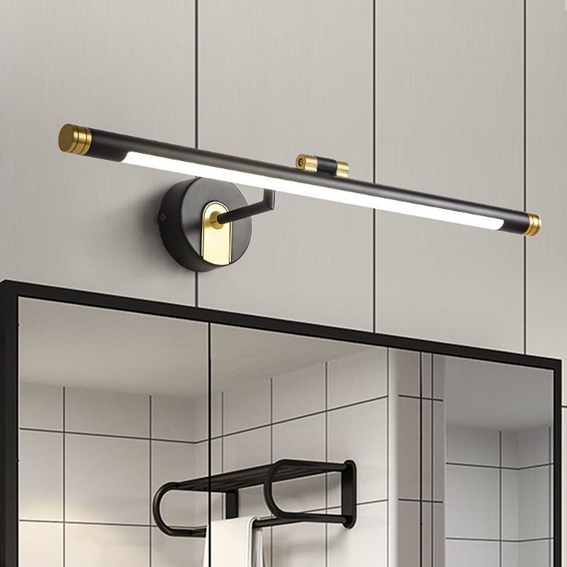 Modern Style Strip Shape Wall Sconce Metal 1 Light Sconce Light for Bathroom