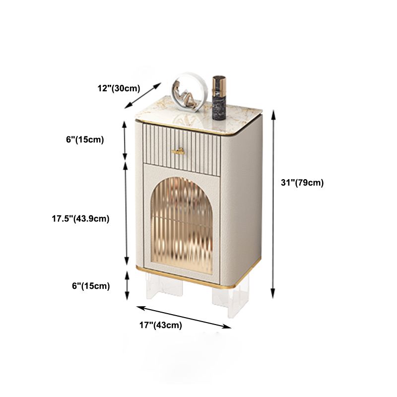 11.7-inch Width Glam Storage Chest Stone Storage Chest Dresser