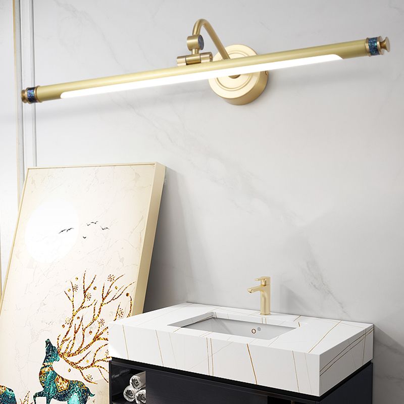 Modern Copper Vanity Light 1-Light LED Mirror Front Light with Acrylic Shade for Bathroom