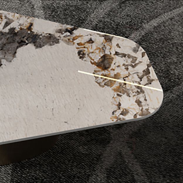 Abstract Cocktail Table Contemporary Slate Top Coffee or End Table