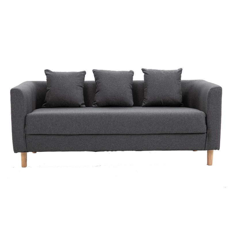 Contemporary 23.62" H Cotton Blend Tuxedo Arm Sofa for Living Room