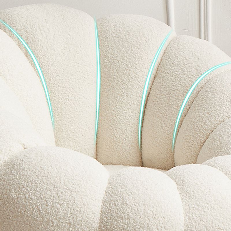 2 Seater 27.5"H Microfiber / Lamb Fleece Sloped Arm Sofa for Living Room