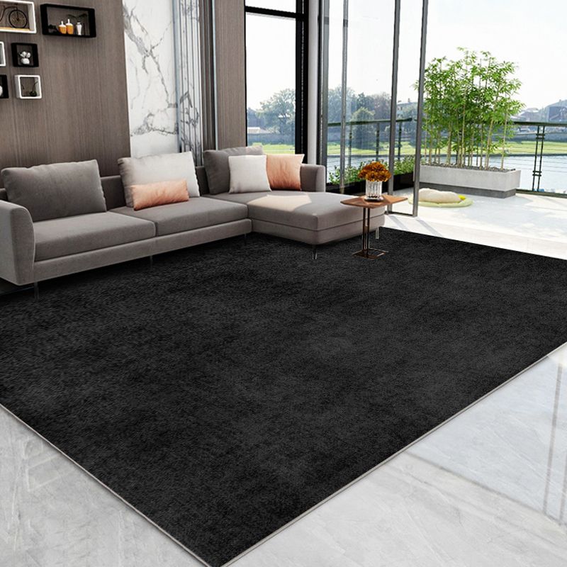 Contemporary Solid Shag Indoor Carpet Polyester Rug Pet Friendly Area Rug for Home Decoration