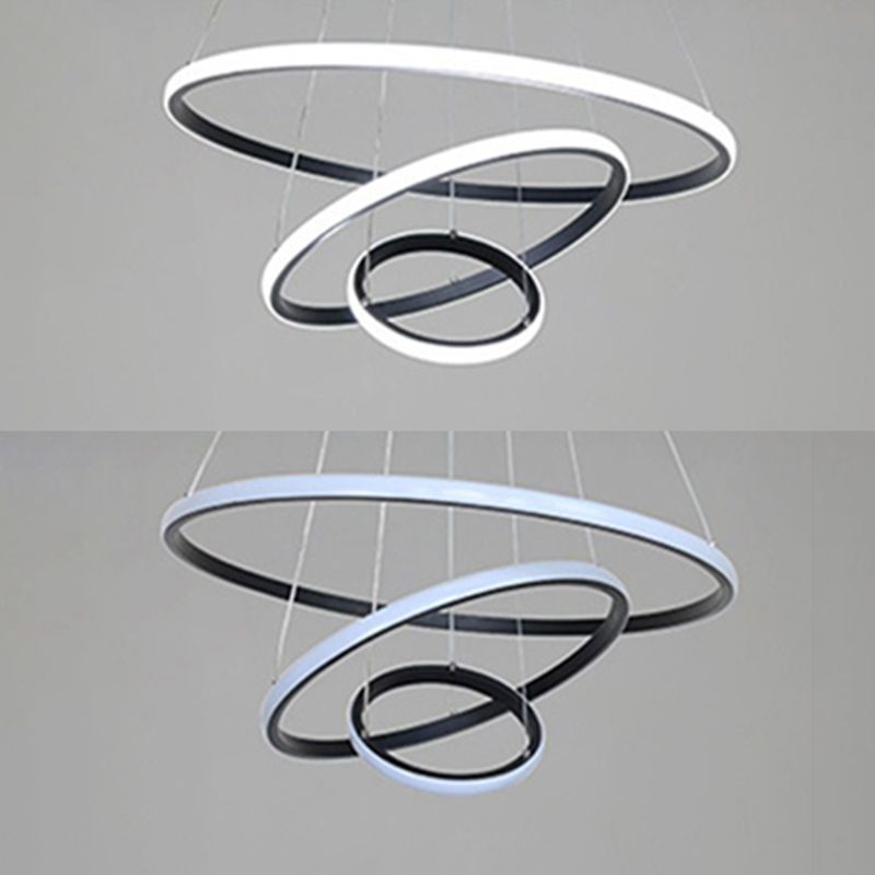 Orbicular Living Room Chandelier Lamp Metal LED Minimalist Suspension Pendant Light