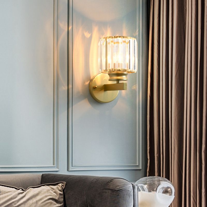 Crystal Wall Lights Modern Style 1 Light Wall Sconce for Bedroom