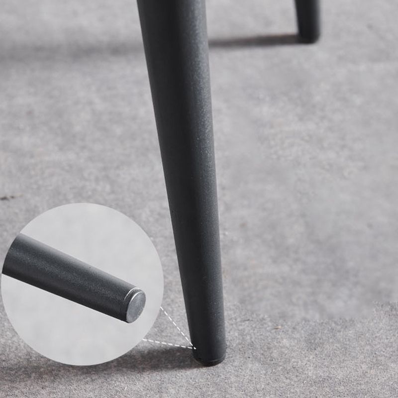 Upholstered Dining Chair Faux Leather and Metal Dining Room Chair