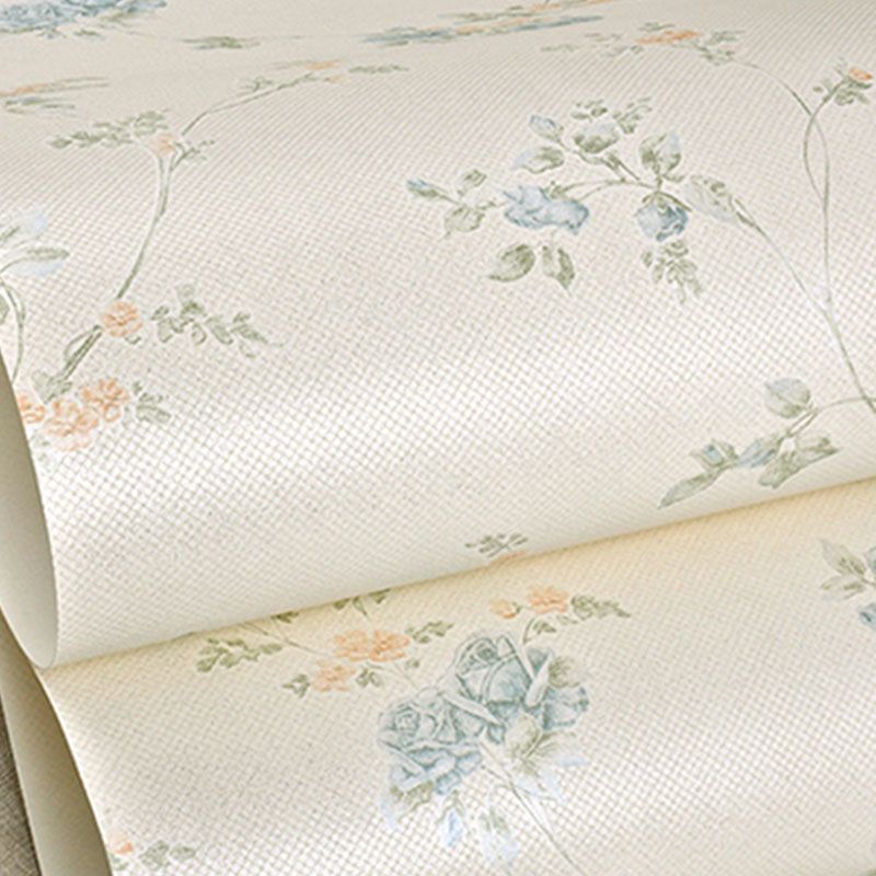 Light Color Wall Decor 31'L x 20.5"W Non-Woven Moisture-Resistant Dense Flower Design Wallpaper