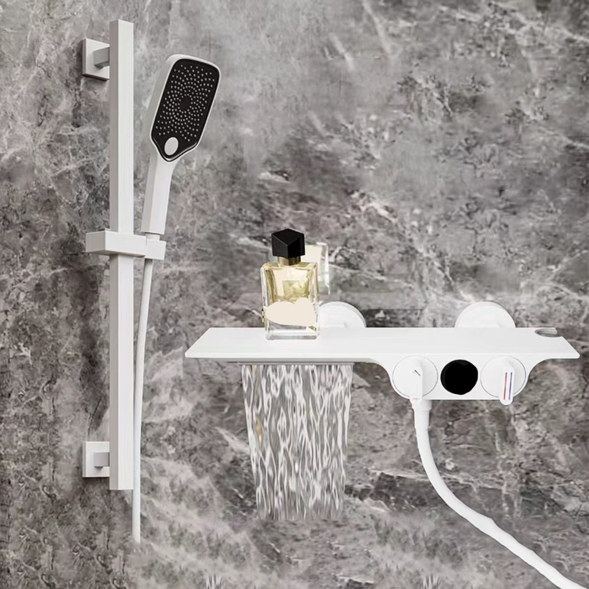 Modern Faucets Copper 2-Handle and 4-Hole Wall Mounted Bath Faucet Trim