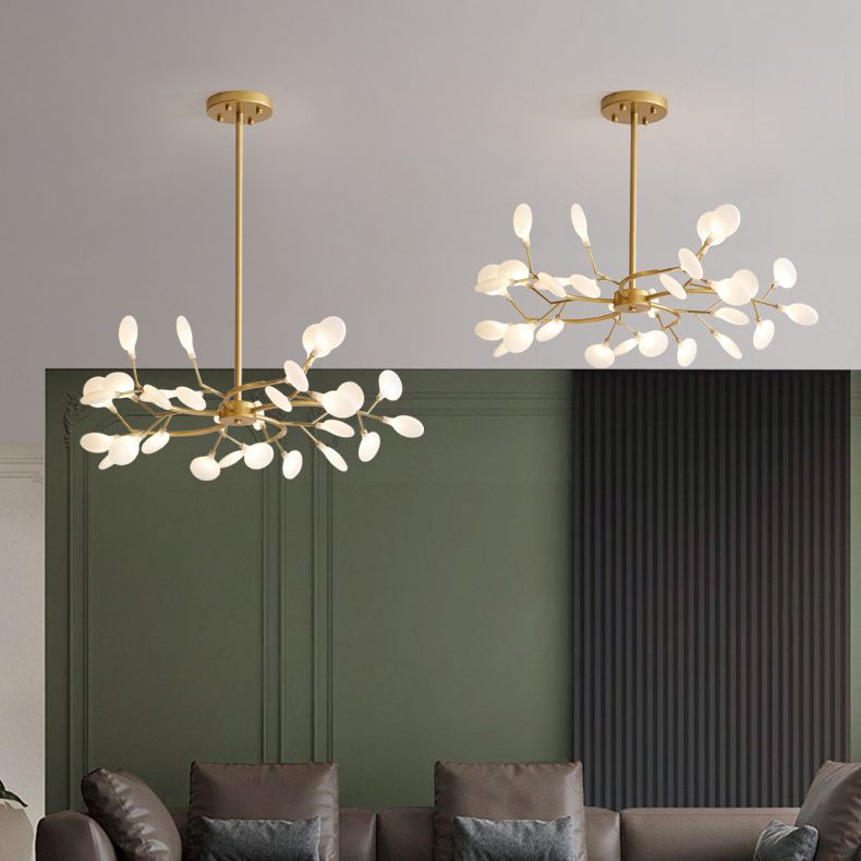 Branches Living Room Ceiling Chandelier Metal Minimalistic Chandelier Lighting Fixture
