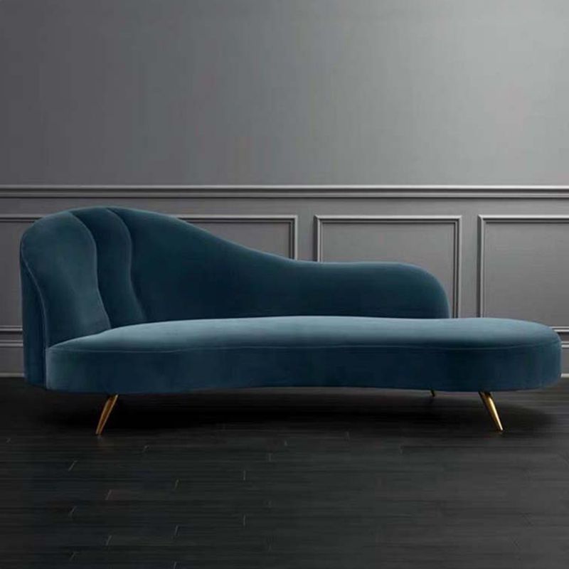Glam Chaise Lounge Couch Rolled Arm Chaise Lounge for Bedroom