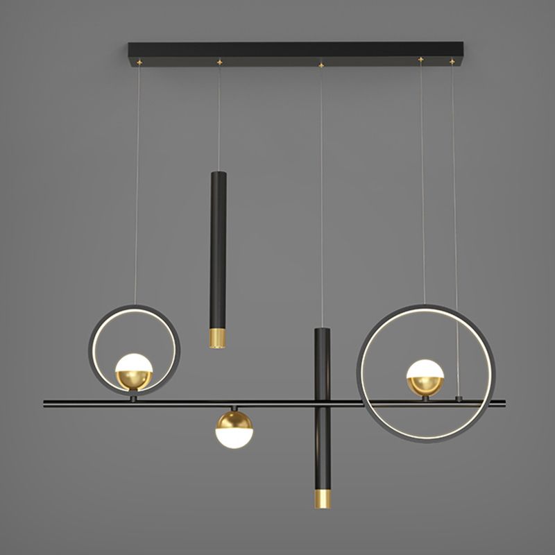 Modern Straight Bars Island Chandelier Lights Metal Chandelier Lamp