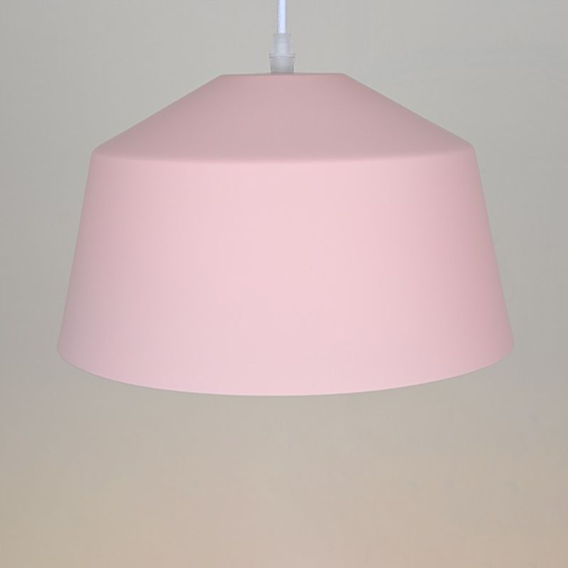 Bowl Shape Hanging Lighting Modern Macaron Style Metal 1 Pendre clair pour l'hôtel