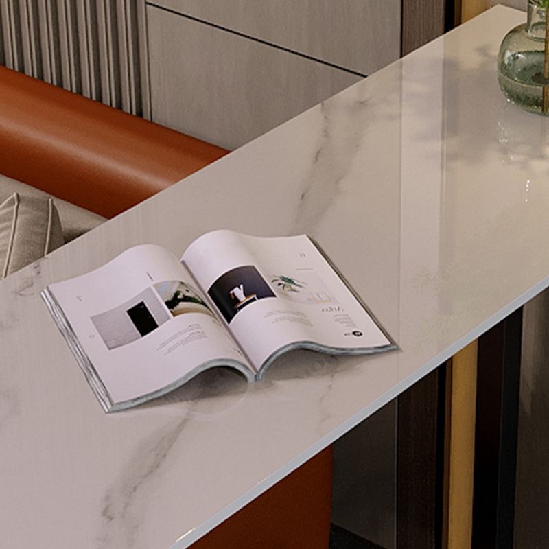 Metal and Stone Pub Set 1/2/3 Pcs Modern Indoor Bar Table with Upholstered Stools