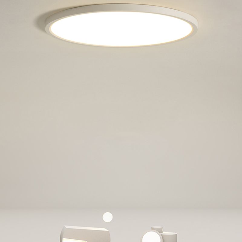 Modern Metal Ceiling Light Circle Shape Flush Mount with Acrylic Shade for Living Room