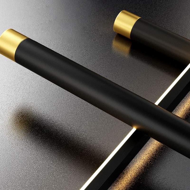 Contemporary Style Linear Island Lighting Metal 5 Light Island Pendant Lights