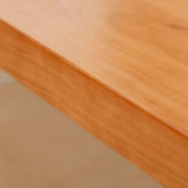 Scandinavian Solid Wood Rectangle Top Coffee Table Acrylic Sled Cocktail Table