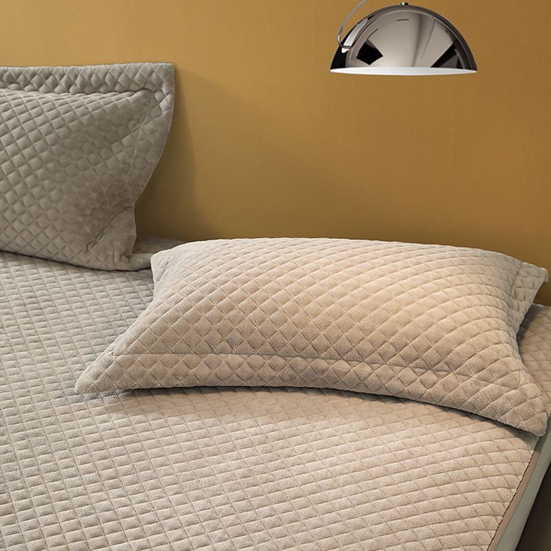 Modern Bed Sheet Set Solid Elegant Flannel Fitted Sheet for Bedroom