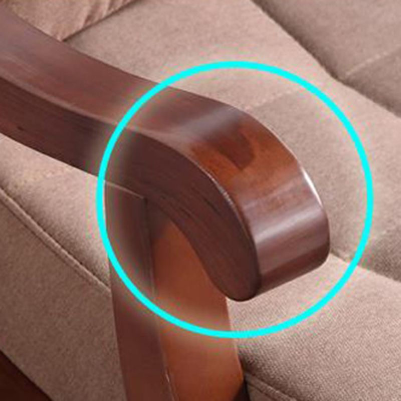 Modern Rocker Upholstered Button-Tufted with Gray Frame Rocking Chair(without Pillow)