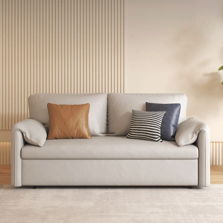 Foldable Convertible Sofa Pillow Included Futon Sofa Bed with Storage