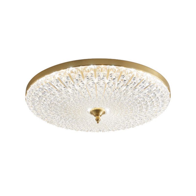 Contemporary Golden/Black Single Flush Mount Lighting LED Acrylic Ceiling Light