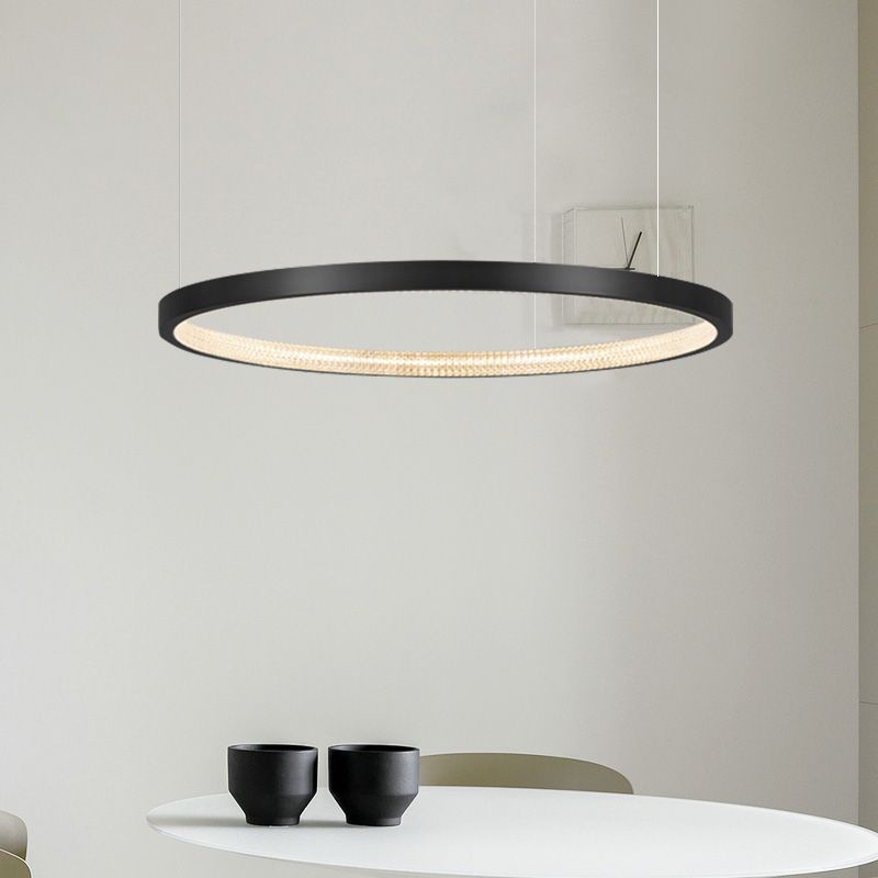 Minimalisme Noordse stijl LED Hangende kroonluchter licht cirkelvormig plafond kroonluchter
