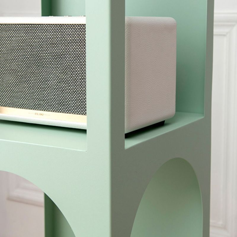 Metal Contemporary Bookcase Standard Closed Back Bookshelf with Shelves