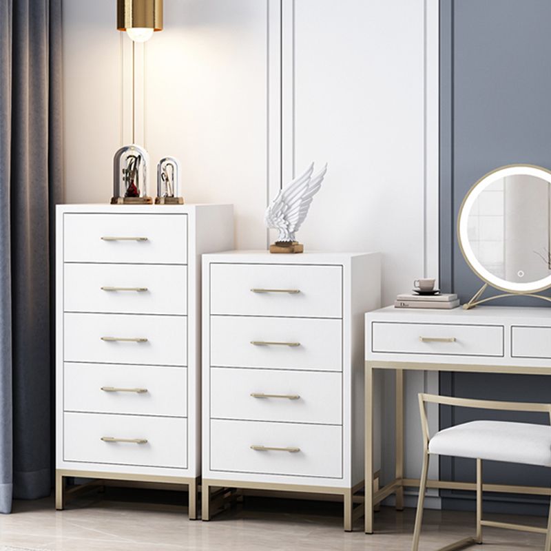 Glam Vertical Storage Chest Bedroom 16"W Wooden Chest with Drawers