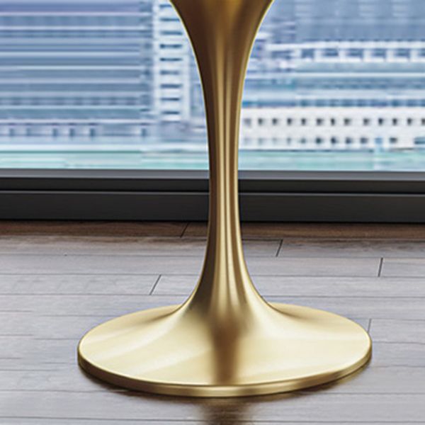 Runde Tulpe Basis Hausmöbel Traditionelle Luxusstein -Esszimmersammlung