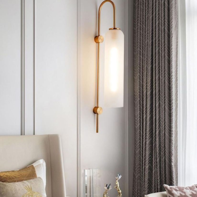 Postmoderne Einfachheit Zylinder Wandleuchte Glaswandleuchten für Schlafzimmer