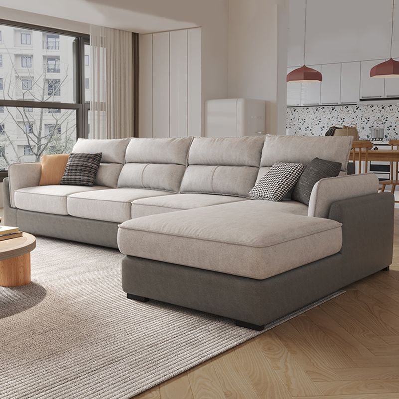 Solid Wood Sofa Square Arm Removable Cushions Faux Leather for Living Room