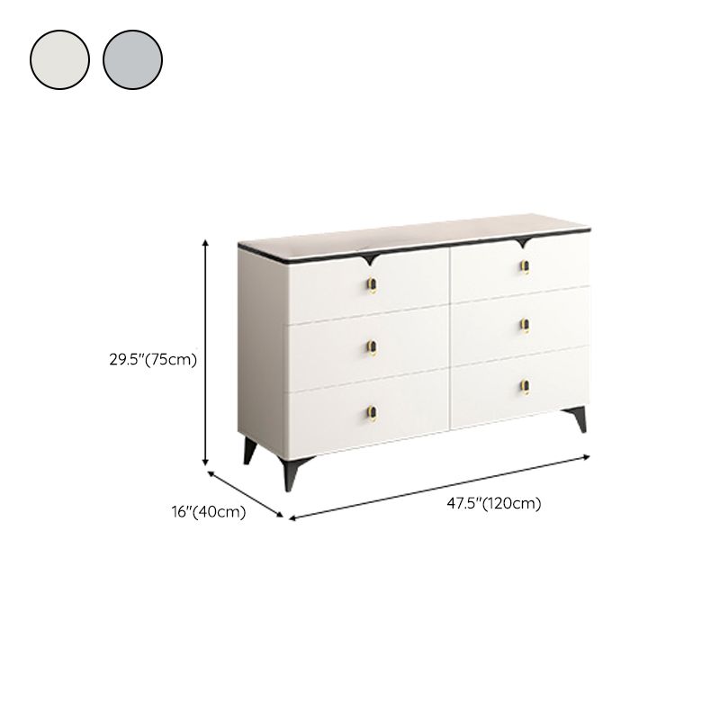 Stone Glam Storage Chest Bedroom 16" Wide Chest with Drawers